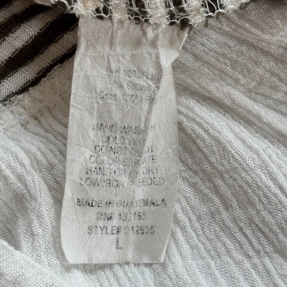 Altard State Women Tunic Top Large Stripe Tier Ruffle Nautical Preppy Boho 17847 - Picture 4 of 7